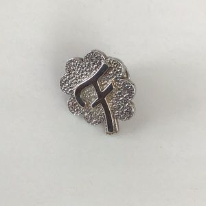 925 SS Initial “F” Lapel Pin